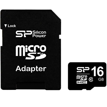 کارت حافظه microSDHC سیلیکون پاور Elite کلاس 10  سرعت40MBps همراه با آداپتور SD ظرفیت 16GB